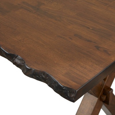 Mandeville 64.75'' Reclaimed Wood Farmhouse Dining Table in Walnut