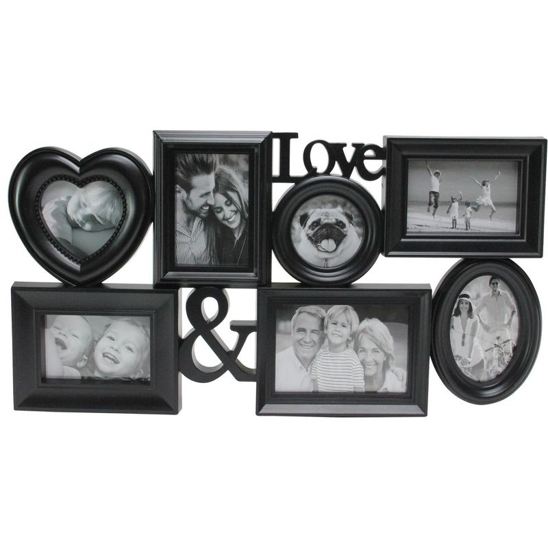 Northlight 26.5" Black Multi-Sized "Love &" Collage Photo Picture Frame Wall Decoration, 3 of 4
