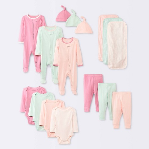 Baby Girls Layette Gifting Bundle Cloud Island Pink Target