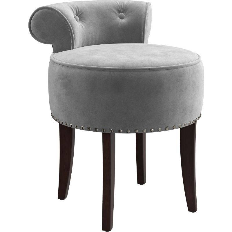 22.5" Lena Wood and Upholstered Vanity Stool - Hillsdale Furniture, 1 of 19