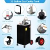 Coucheta Heavy-Duty Fuel Caddy Transfer Tank with Manual Pump, Mobile Gas & Diesel Storage on 4 All-Terrain Wheels, Durable and Portable - 2 of 4