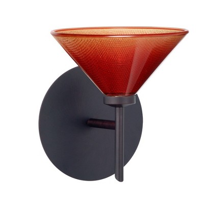 Besa Lighting Kona 1 - Light Wall Light in  Bronze