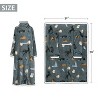 Catalonia Cat Dog Themed Prints Wearable Flannel Blanket Robe, Super Warm Fuzzy Luxury Plush Fleece TV Blanket Wrap, Cozy Gift for Woman Man - 3 of 4