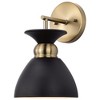Nuvo Lighting Perkins 1 - Light Sconce in  Matte Black/Burnished Brass - 3 of 4