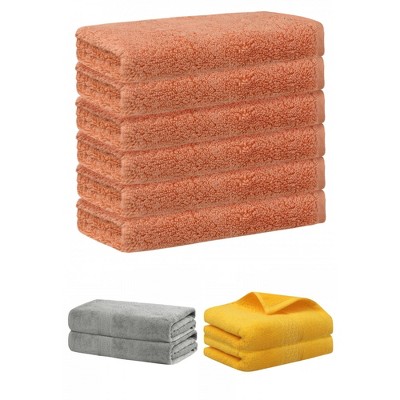 REGALWOVEN Absorbent Solid Bath Hand Face Cloths Cotton Towels 3 Piece Sets