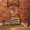 3-Tier Wine Bar Cabinet w/Detachable Rack - Buffet Storage w/Glass Holder & Mesh Door - 4 of 4