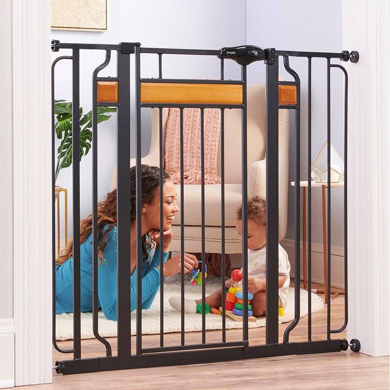 Regalo Extra Tall Home Accents Metal Walk Through Baby Gate, 1 of 5
