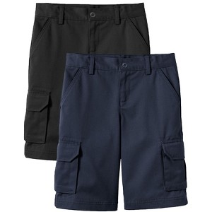 Galaxy Approved  Boy's Stretch Cotton Cargo Shorts-2 Pack - 1 of 4