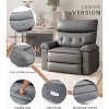 Oversized Rocker Recliner for Adults, Massage and Heating, Rocking Chair with 1.5X Sponge Comfort Arm and Back, PU Leather Manual Recliner Chair - 4 of 4