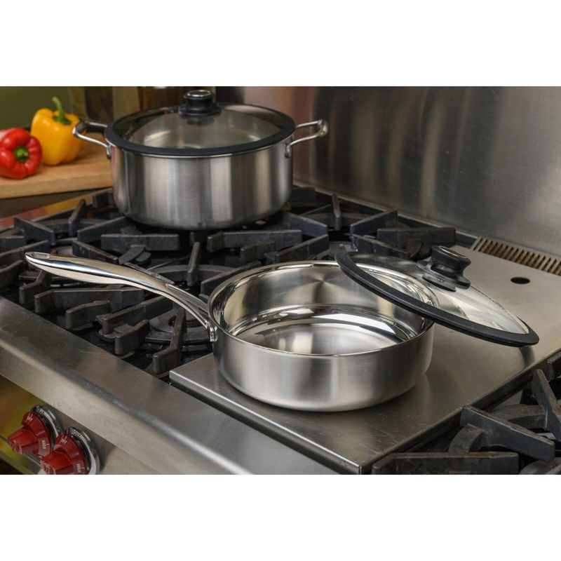 Frieling Black Cube, Saute Pan w/Lid, 9.5" dia., 3 qt., Stainless steel, 2 of 6