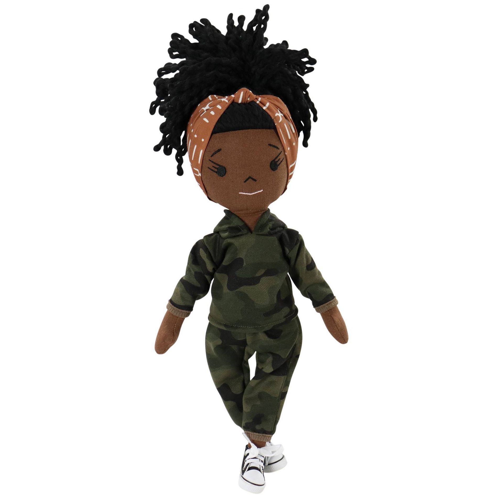 HarperIman 14" Plush Doll - Sydney: Linen Stuffed Doll, Home & Family Theme