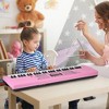 iMountek"61-Key Digital Music Keyboard for Kids with Light-Up Keys, Stand, Microphone & Learning Features"Black&Pink - 2 of 4