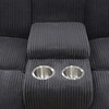 MAYEERTY Reclining Loveseat, 2-Seat Corduroy Fabric Recliner with Storage & Cup Holders for Living Room, Dark Gray - 4 of 4