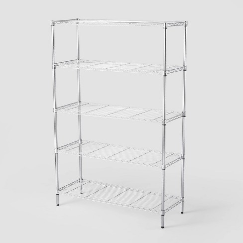 5-Tier Adjustable Shelves Wire Shelves Metal Shelf Heavy Duty