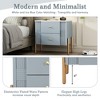 JUJABU Modern Nightstand with 2 Storage Drawers, Golden Metal Handles & Legs - Easy Assembly - 4 of 4