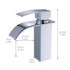 ChicFurnit Bathroom Sink Faucet Single Handle Design for Contemporary Vanity Spaces, Silver, 11"*8.3"*3.1" - 3 of 4
