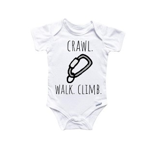 Rock Climbing Bouldering Onesie® Baby Boy Girl Clothes Infant Bodysuit Funny Cute Newborn GS1 - 1 of 3