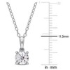 CREATED FOREVER | Sterling Silver Lab-Grown Diamond Solitaire Pendant with Chain, 17 inch - Multiple Carat Size Options - 4 of 4