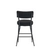 PAGED Bar Stools Set of 4 Modern Upholstered Counter Stools with Back, Footrest and Metal Legs for Kitchen, Dining Room - 3 of 4