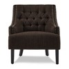 NicBex 1pc Accent Chair with  Button Tufted Textured Fabric Solid Wood Lounge Chair Reading Chair Comfy Chair for Living Room Bedroom Studio - 3 of 4