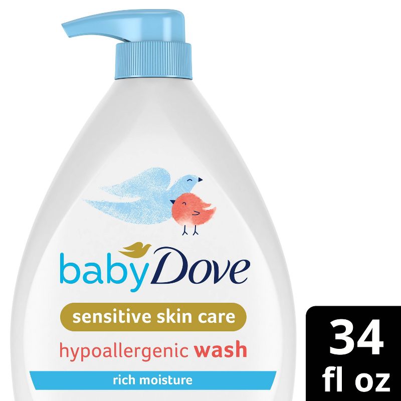 Baby Dove Rich Moisture Hypoallergenic Body Wash - 34 fl oz, 1 of 10