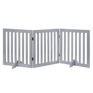 unipaws Classic Indoor Dog Gate Wooden Pet Safety Gate - 1 of 4