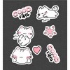 Good Vibes Cat Stickers Women's Crew Neck Short Sleeve Night Shirt - 2 of 2