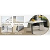 Okak 63" Modern Dining Table Kitchen Table, Counter Height Table with Imitation Marble and Curved Base for 6 - 4 of 4
