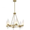 Savoy House Nouvel 6 - Light Chandelier in  Warm Brass - 2 of 4