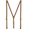 CTM Faux Leather Slim Clip-End Suspenders - 4 of 4