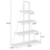Bookcase, 4-Tier Ladder Bookshelf, A-Shaped Ladder Shelf Display, Ladder Shelf Storage Organizer for Living Room, Home Office - 2 of 4