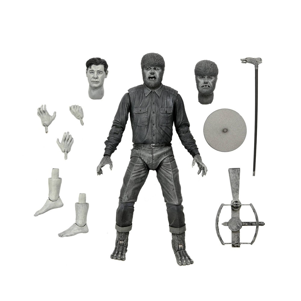 Photos - Action Figures / Transformers NECA Universal Monsters - 7" Scale Action Figure - Ultimate Wolf Man  (Tar (B&W)