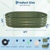 4X2x1Ft Galvanized Raised Garden Bed-Outdoor Birdies Raised Bed for Gardening Flowers, Open Base Drainage, Safe Rubber Edging, Rust-Resistant Steel - 2 of 4