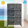 Kozyard Powder Coated Galvanized Steel Privacy Screen 74''H x 47.2 ''W Decorative Fence with Stand - 4 of 4