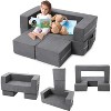 Acekool 3PC Modular Kids Sofa, Convertible Toddler Couch Play Set, Soft Foam Kids Couch Bed for Reading, Playtime & Creative Spaces - 2 of 4