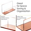 Acrylic Clear Mail Holder Countertop Mail Organizer with Metallic Rose Gold Base for Desk Envelope Holder & Letter Holder for Home & Office - Elavain - 3 of 4