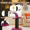 SEVOBAL Pet Tower Wizard Hat Cat Scratching Post with Spring Ball Toy for Indoor Cats, Halloween Cat Scratcher, Purple, 24"*4"*24" - 4 of 4