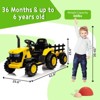 12V Kids Ride-On Tractor with Remote Control, Battery Powered Tractor Car Toy with Detachable Trailer, Music, Perfect for Boys & Girls - 2 of 4
