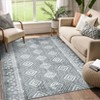 Bohemia Geometric Area Rug, Imitation Cashmere Polyester, Washable, Non-Slip, Foldable for Hallway, Kitchen, Entryway & Office - 3 of 4