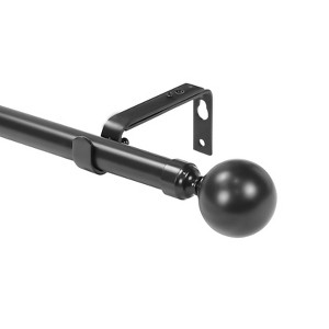 Urbanest 1-inch Diameter Steel Ball Adjustable Single Drapery Curtain Rod - 5 Finishes - 1 of 1