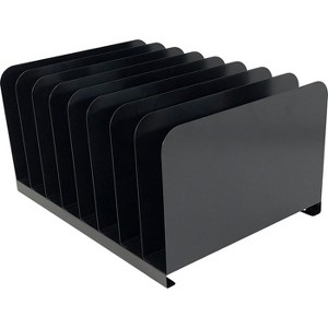 Huron - Vertical - Desk Organizer - 6 Compartments - 7.8 in. x 11 in. x 15 in. - Steel - Black - 1 Each - 1 of 3