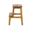 Wooded 2 Step Stool For Kids, Toddler Step Stool Helper, Heavy Duty Bathroom Stool Holds Up To 250lbs, Acacia Wood Step Stairs For Bedroom - 2 of 4