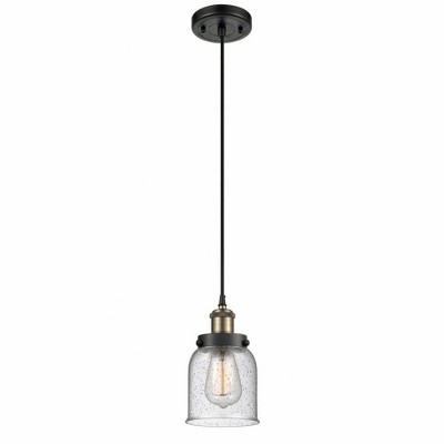 Bell - 1 Light Cord Hung Mini Pendant In Industrial Style-10 Inches Tall and 5 Inches Wide