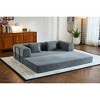 Corduroy Convertible Sleeper Sofa Bed with Cylindrical Pillow and Fixed-Shape Frame - 4 of 4