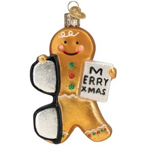 Old World Christmas Blown Glass Ornament for Christmas Tree, Gingerbread Optometrist - 1 of 4