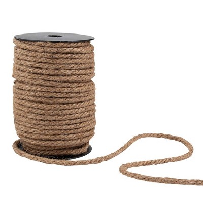 6Mm Natural Jute Hemp Rope, Thick Twine String for Diy Crafts, Gift Packing, 100 Feet