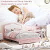 CuisinSmart Upholstered Twin Bed Frame with Storage Drawer, Velvet Bed Frame with Headboard for Girls, Boys, No Box Spring Needed, Noise Free - 4 of 4