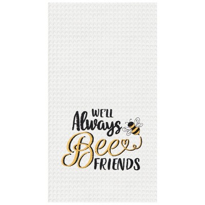 C&F Home Always Bee Friends Embroidered Waffle Weave Cotton Kitchen Towel