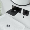 BWE Single Handle Wall Mount Spout Waterfall Bathroom Faucet in Matte Black - 4 of 4