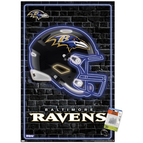 Trends International NFL Baltimore Ravens - Lamar Jackson Feature Series 23  Unframed Wall Poster Print White Mounts Bundle 22.375 x 34